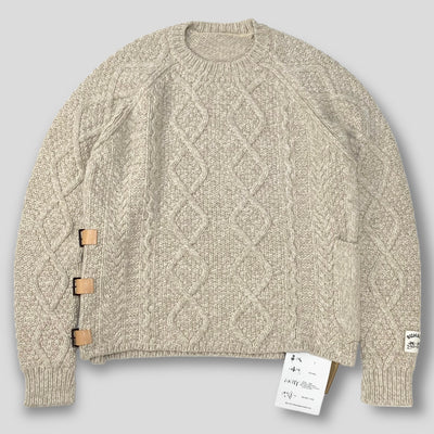 【新品】2018AW BELTED FISHERMAN SWEATER 18A56 2 NATURAL