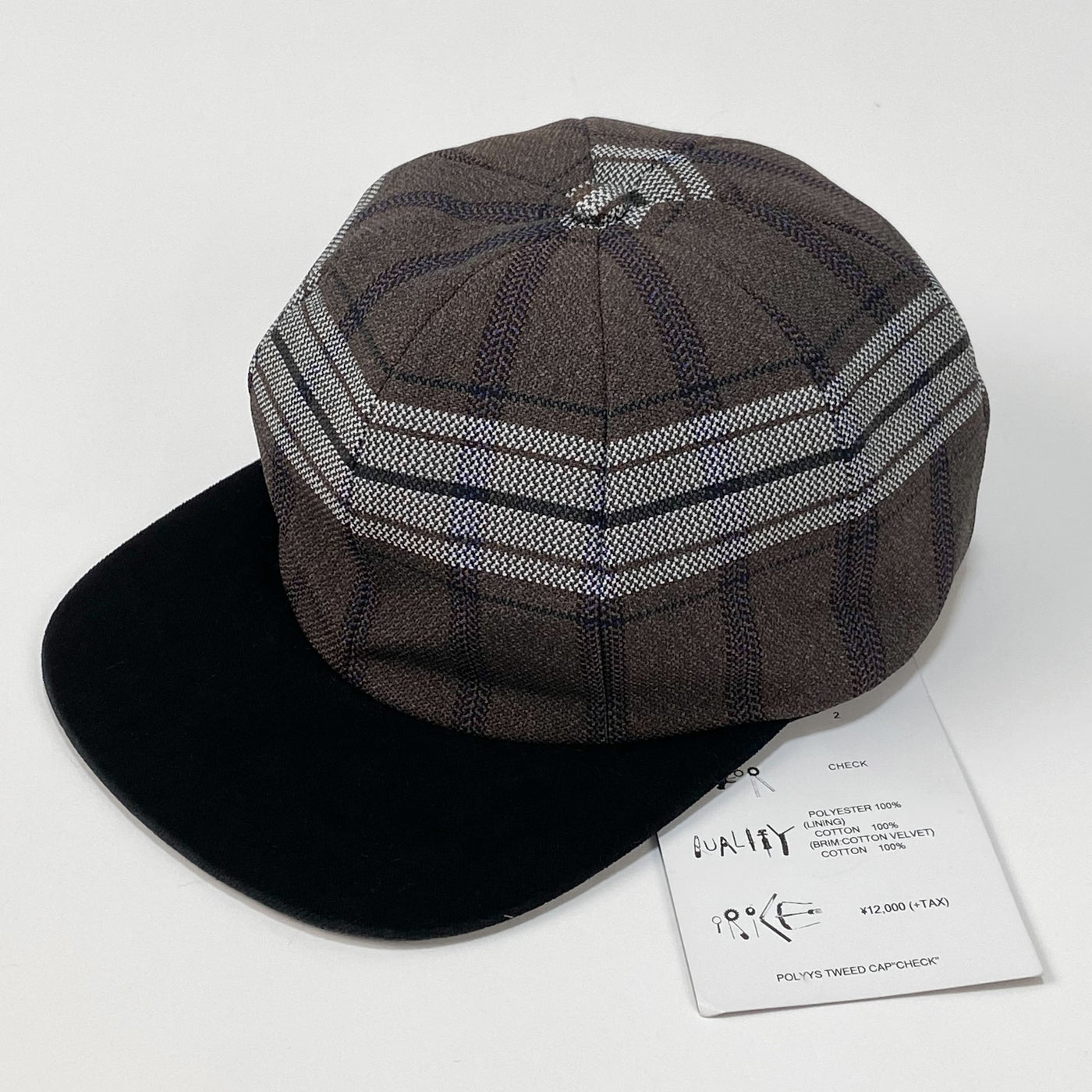 【新品】2018AW POLYYS TWEED CAP CHECK 18A87 2