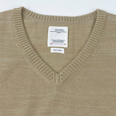 【新品】2021AW AMPLUS V-NECK KNIT L/S 0121205012005 2