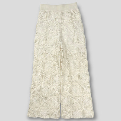 2022SS Hand-Knitted Lace Patchwork Pants ls22290P 36